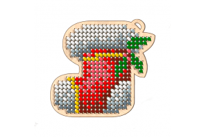 Заготовка для вишивки ялинкової іграшки "Чобіток" ІДН міні_008 (5.1х5.5 см)